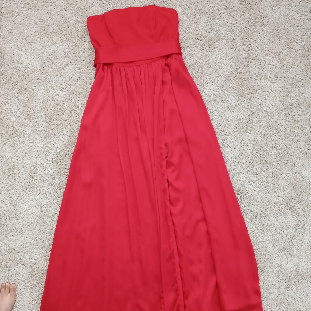 Vera Wang long strapless dress